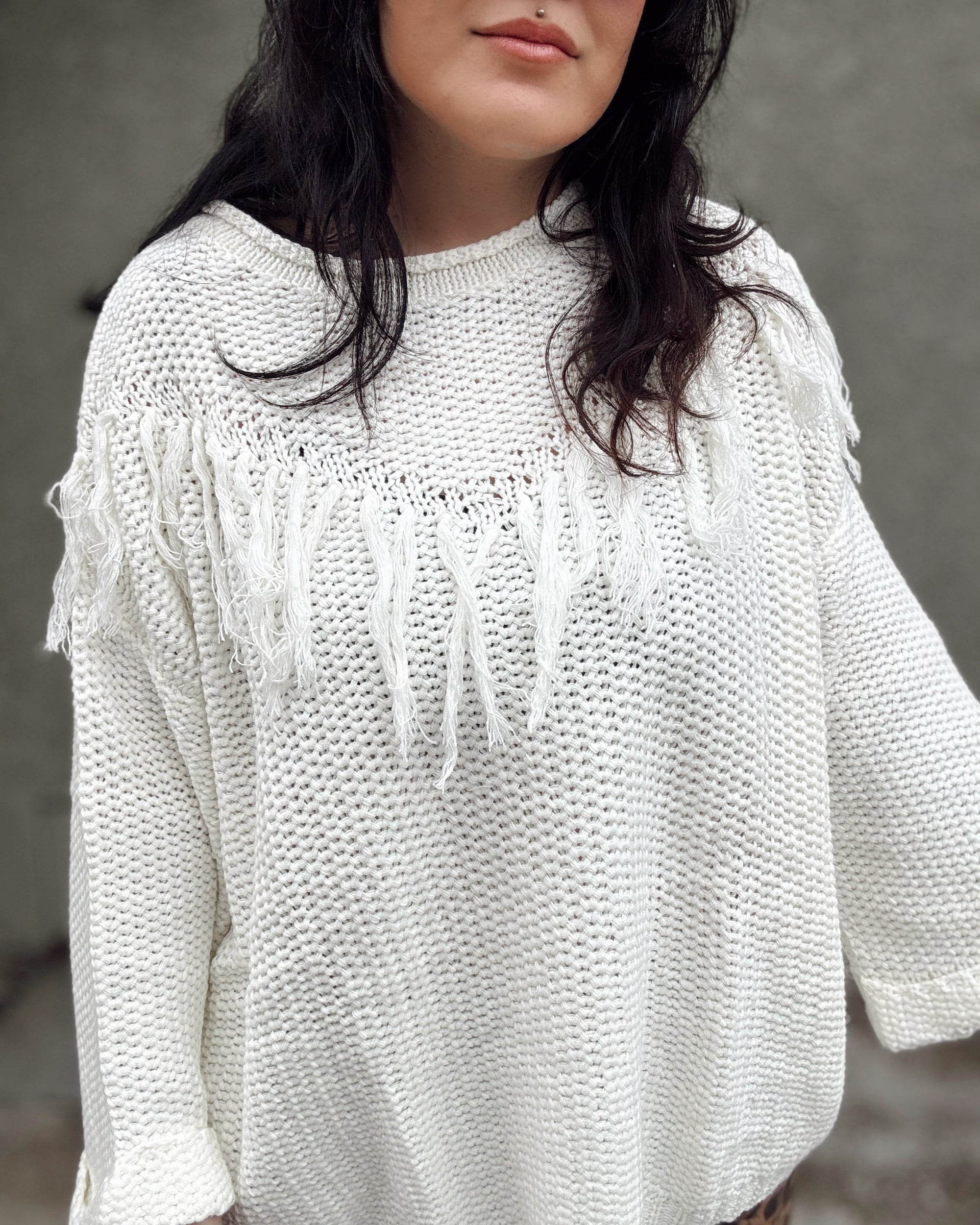 Fringe Knit Sweater