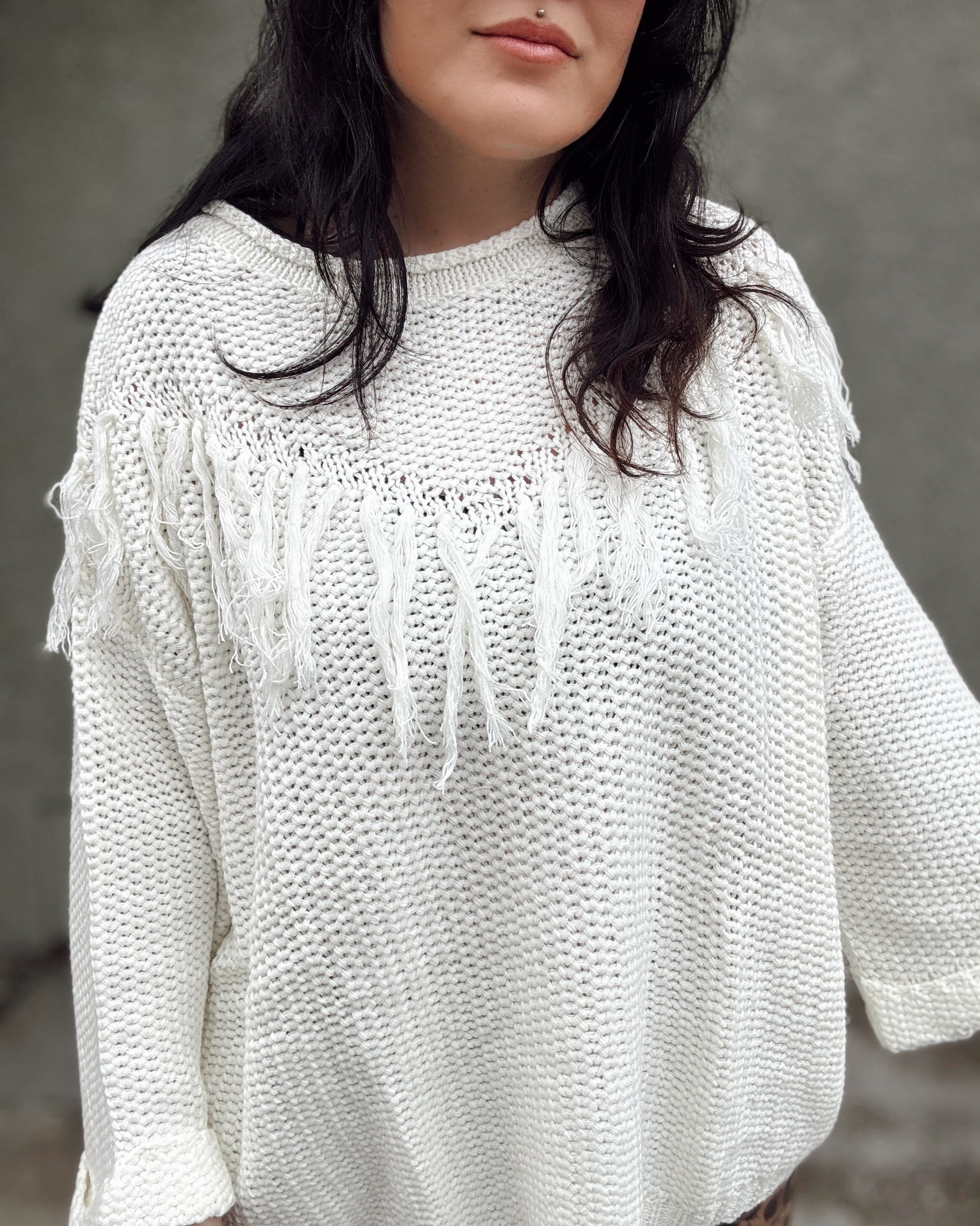 Fringe Knit Sweater