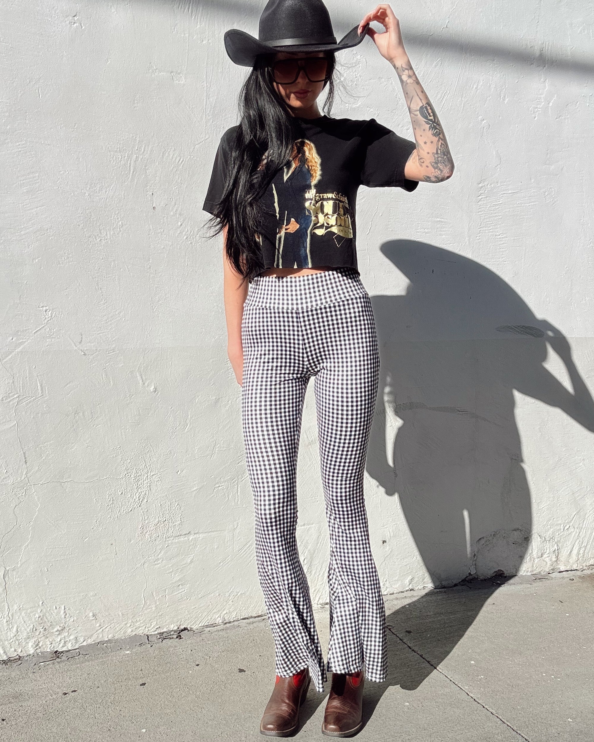 Gingham Flare - Black