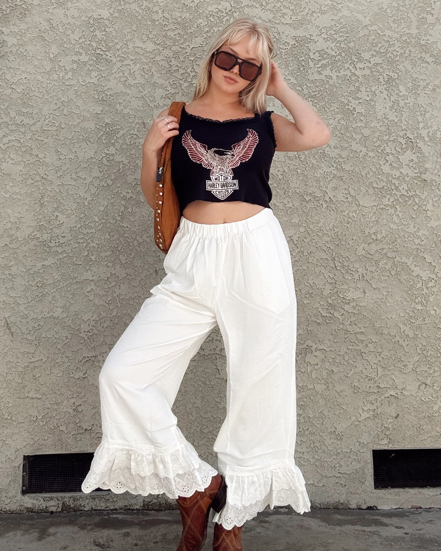Eyelet Bloomer Pants