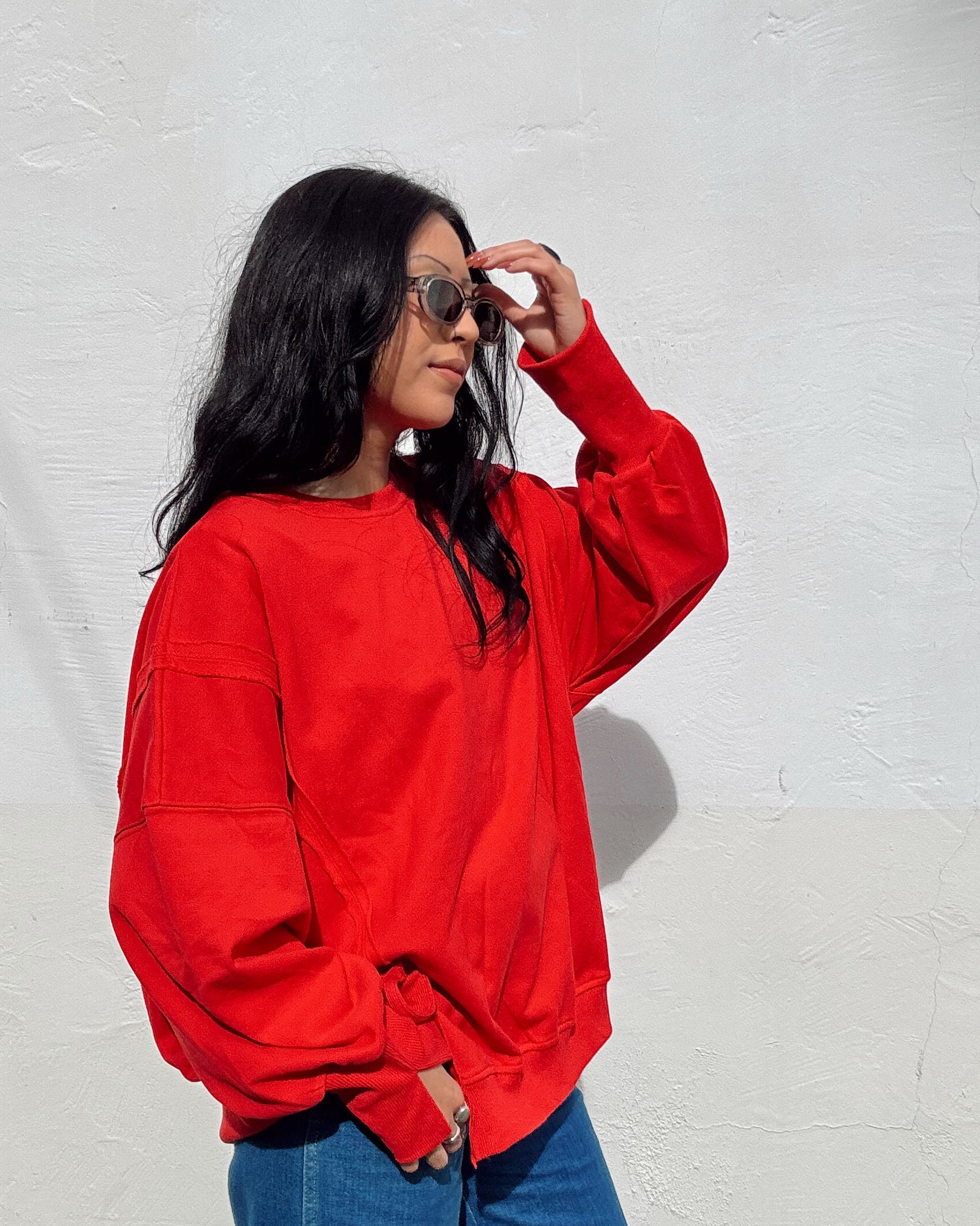 Oversized Crewneck - Cherry