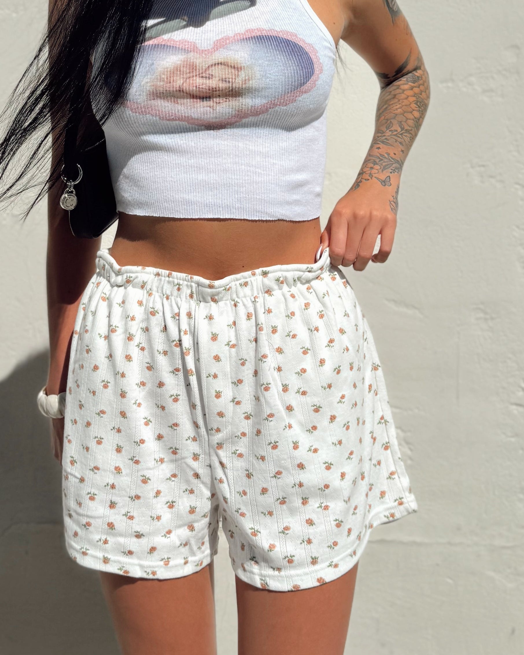 Rosette Knit Shorts