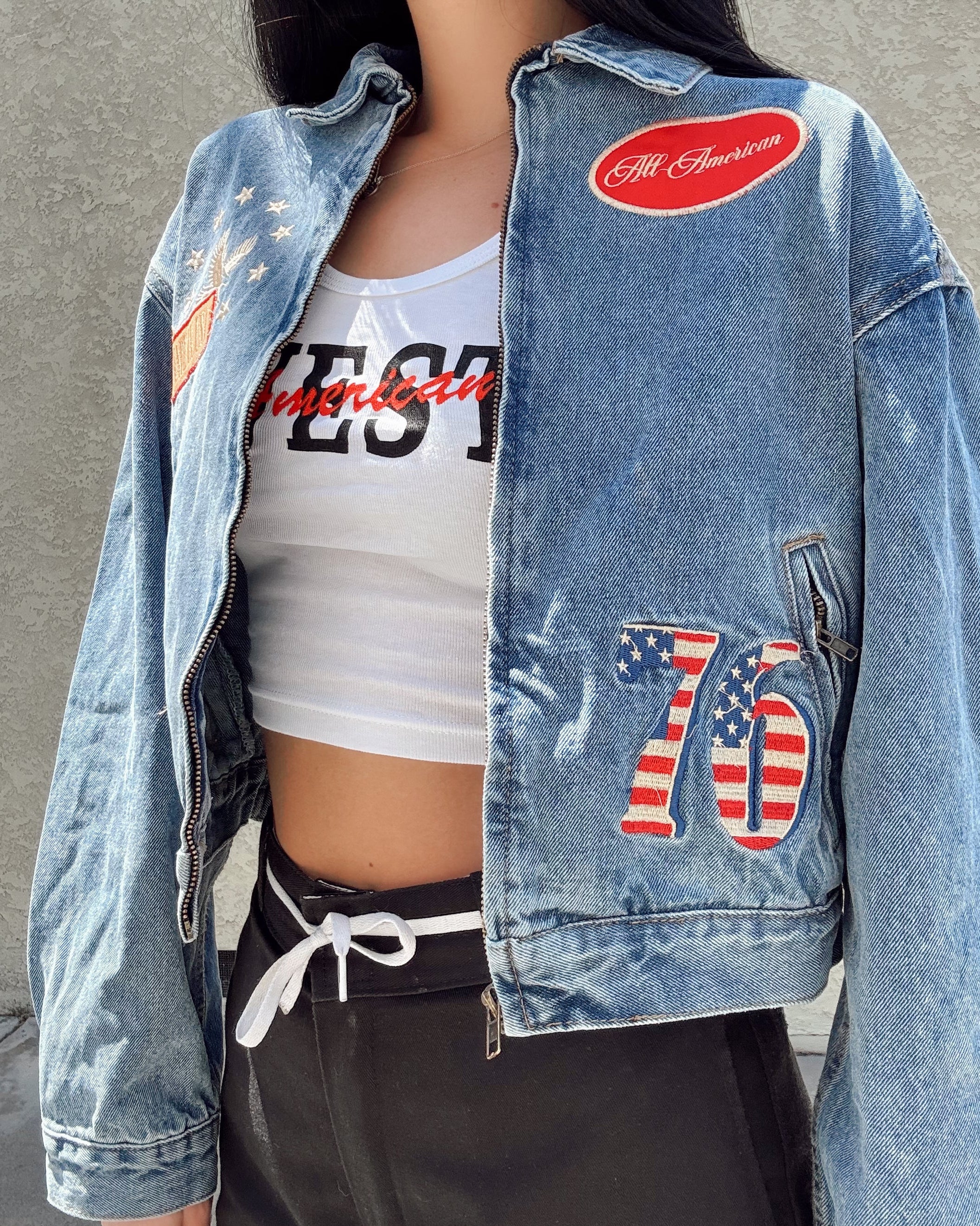 Americana Patched Denim Jacket
