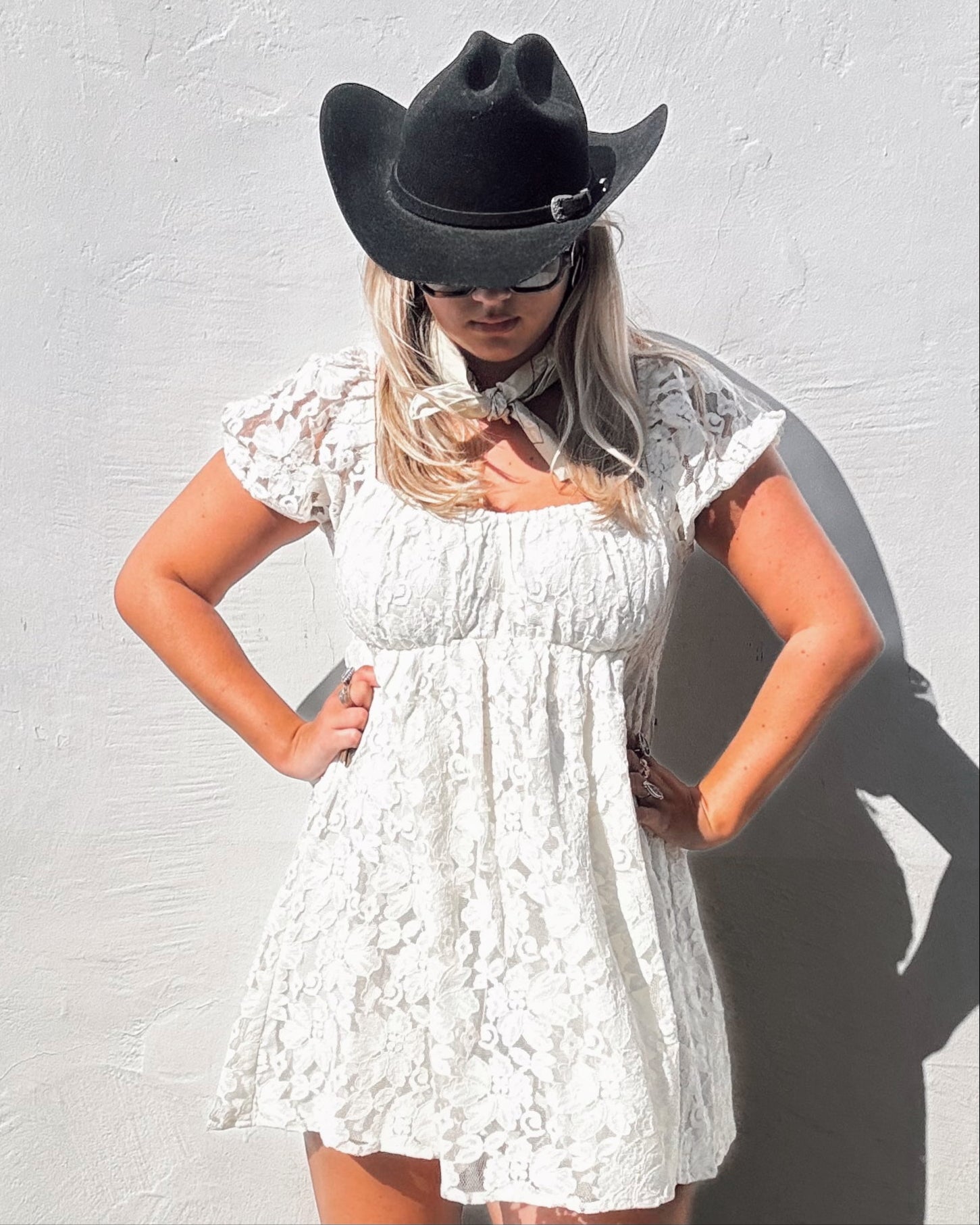 Lace Babydoll Mini Dress