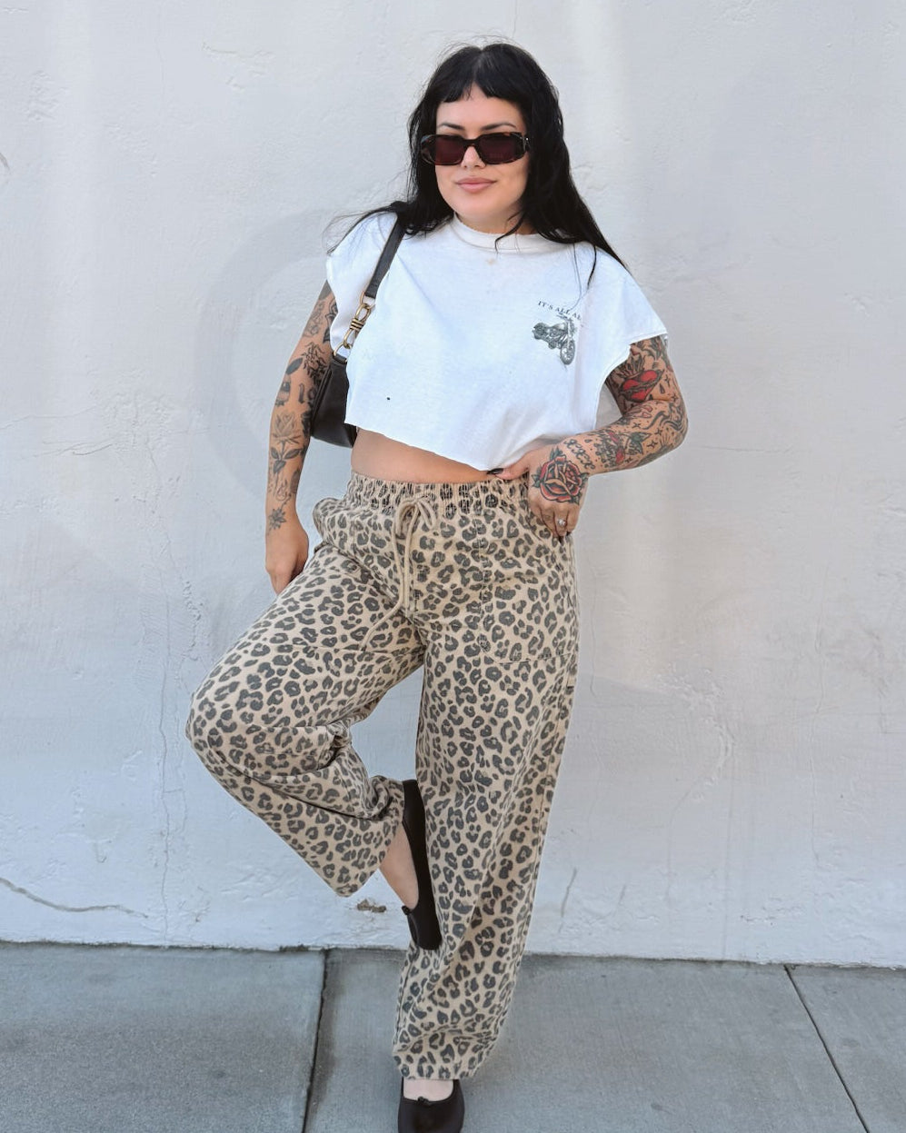 Leopard Barrel Pants