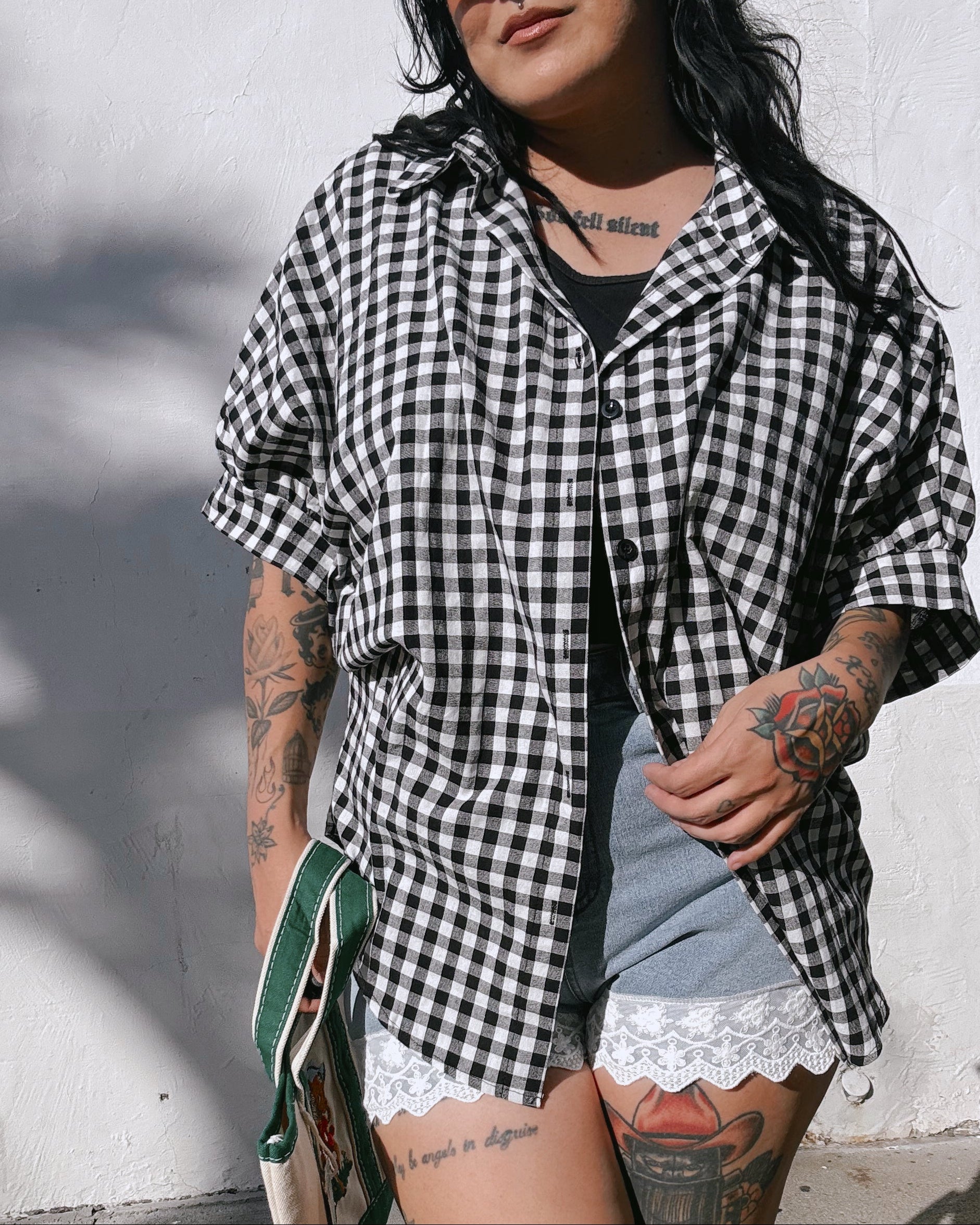 Gingham Oversized Shirt