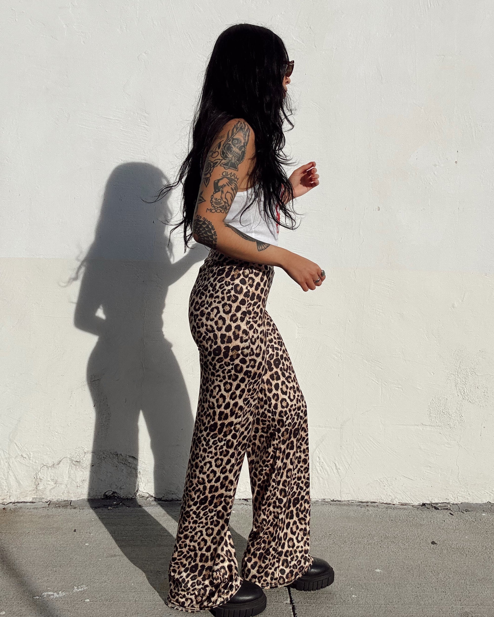 Leopard Wide Leg Pant