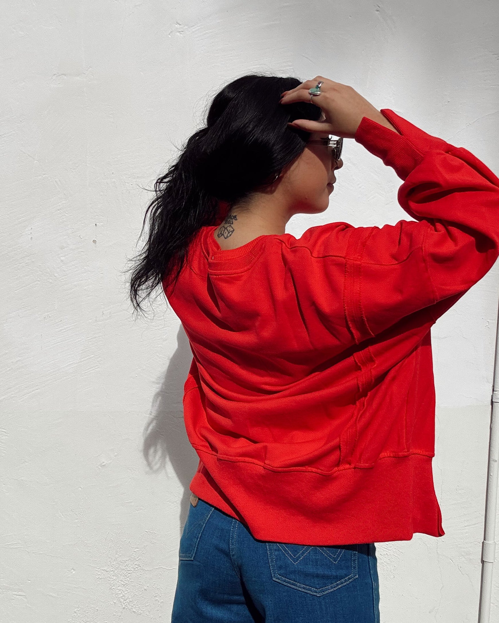 Oversized Crewneck - Cherry