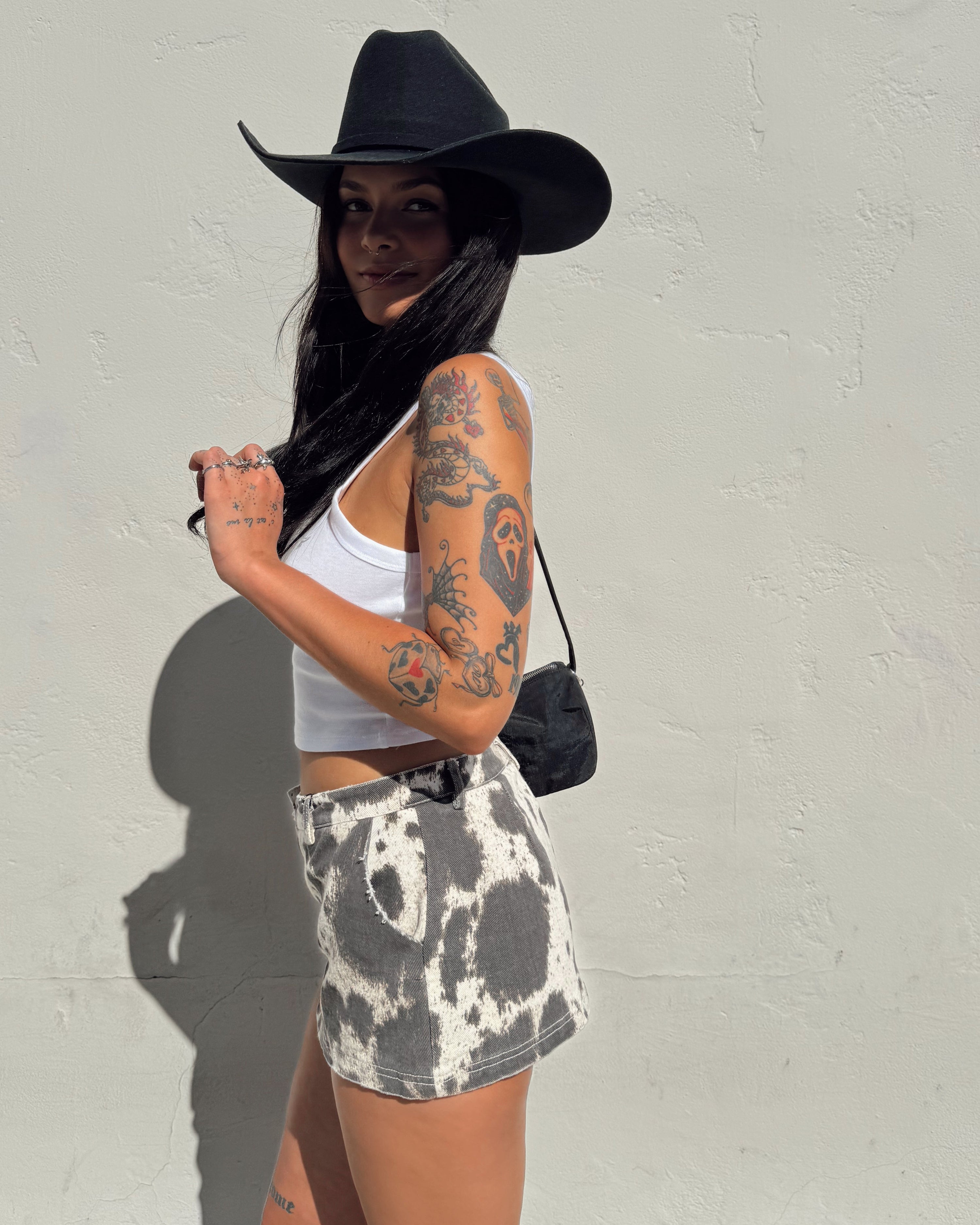Cow Print Mini Skort