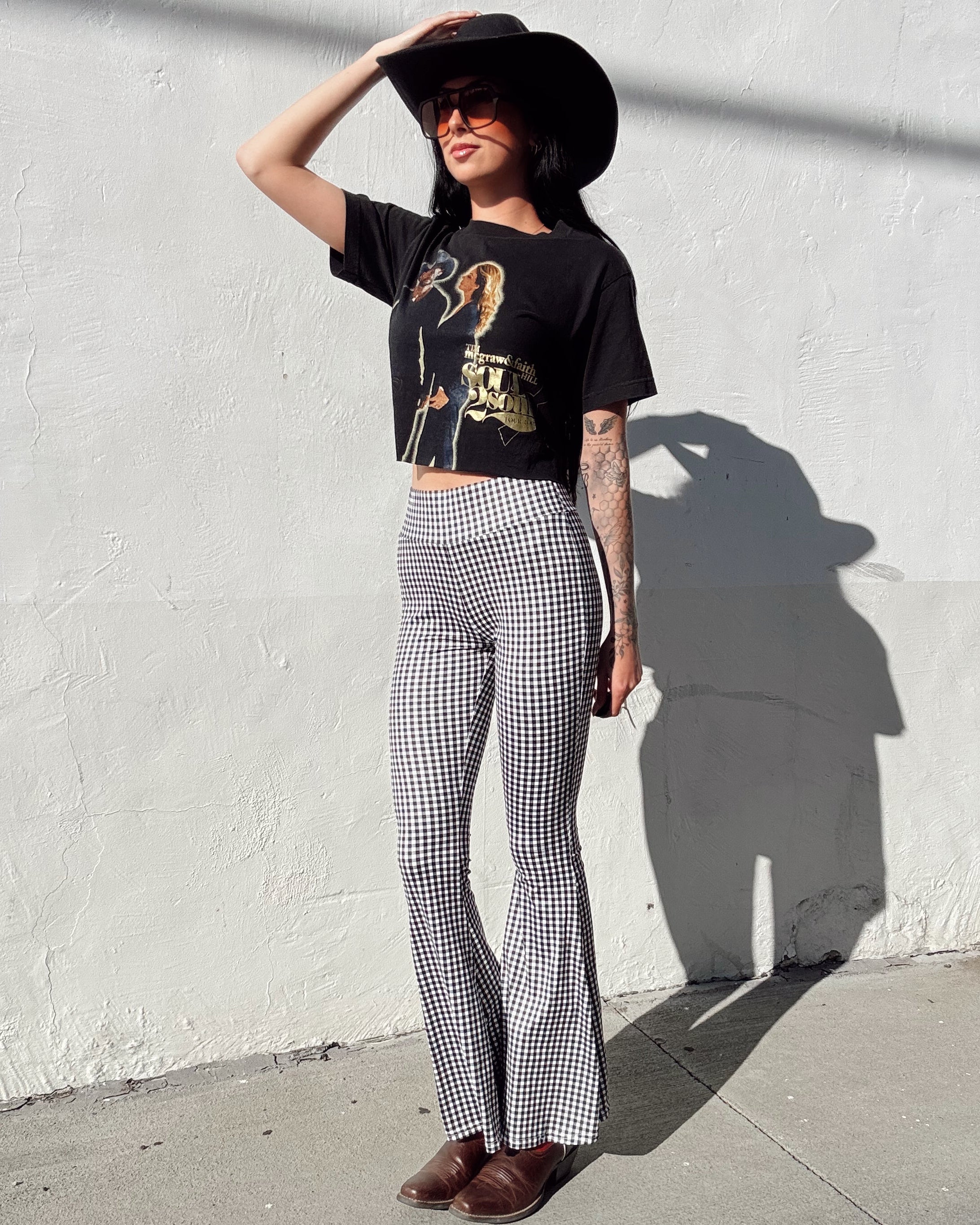 Gingham Flare - Black