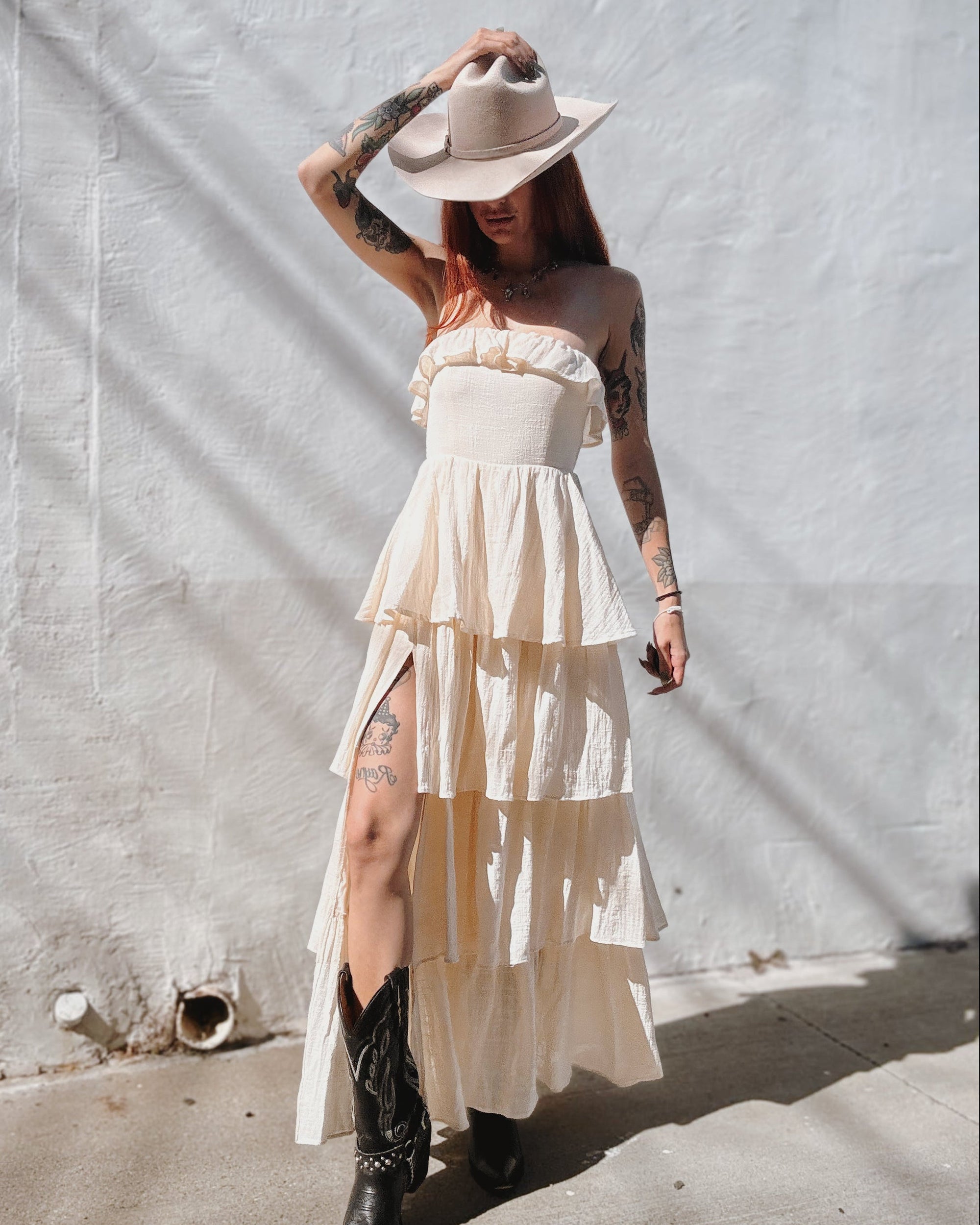 Ruffle Tiered Midi Dress