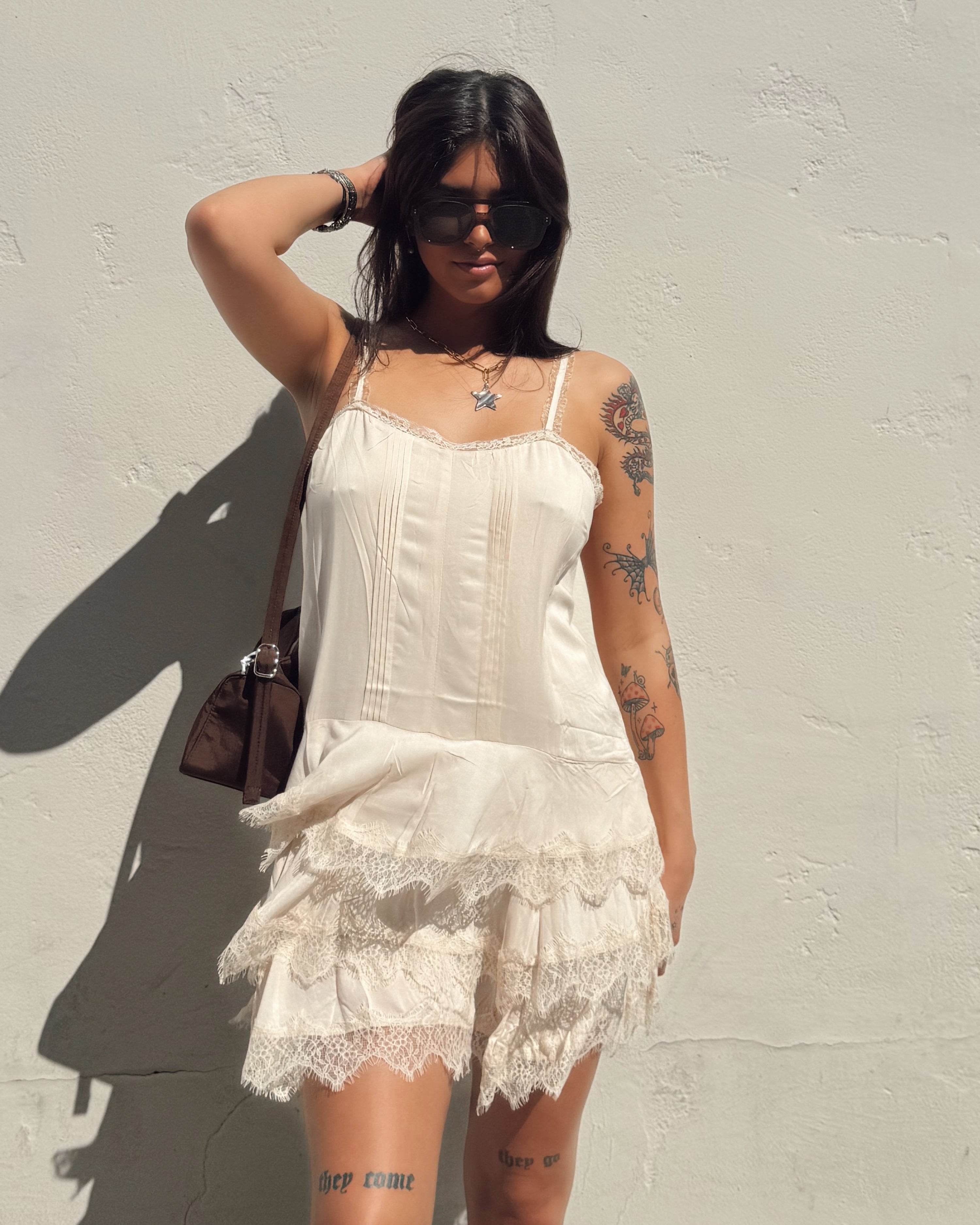 Lace Trim Slip Dress
