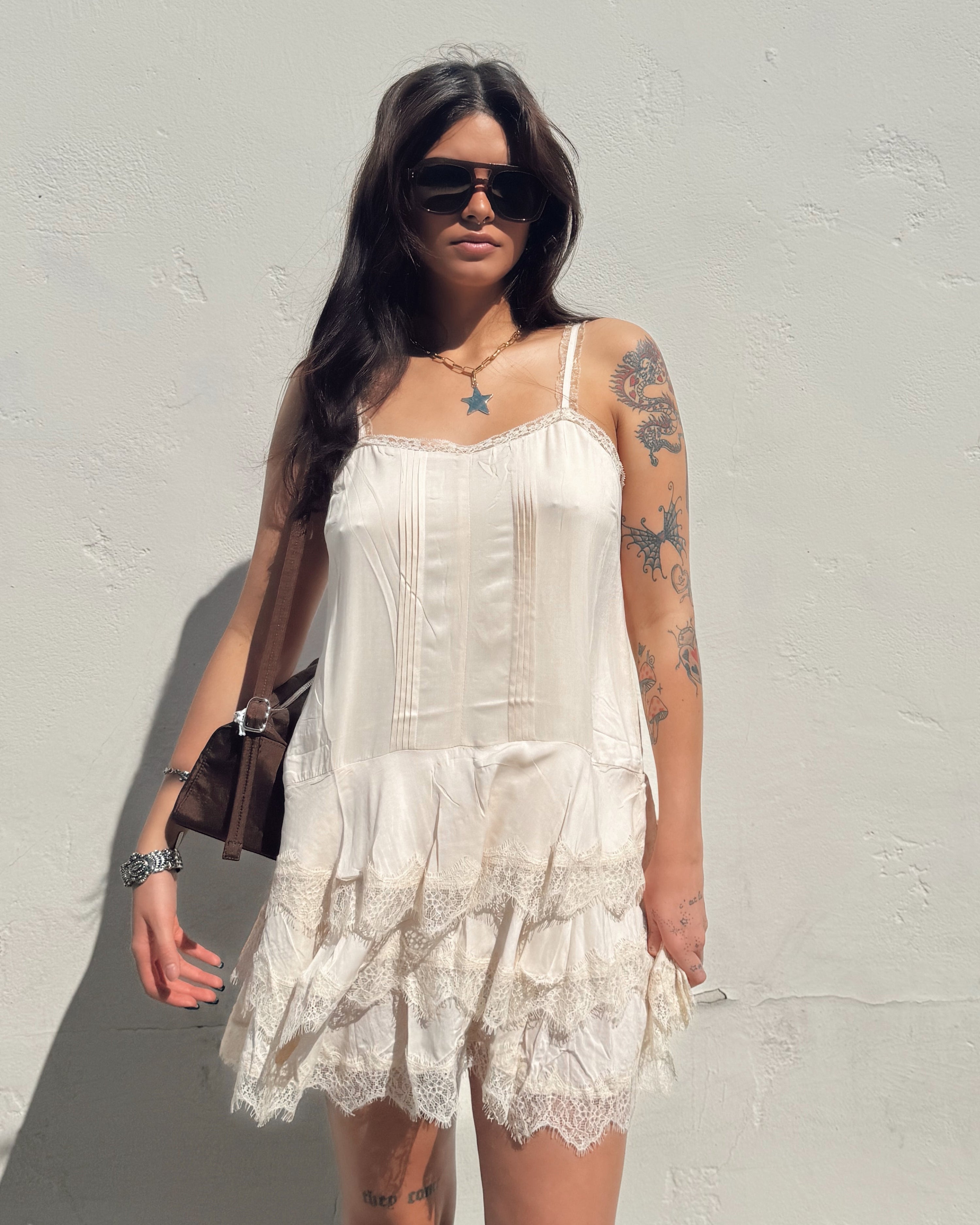Lace Trim Slip Dress