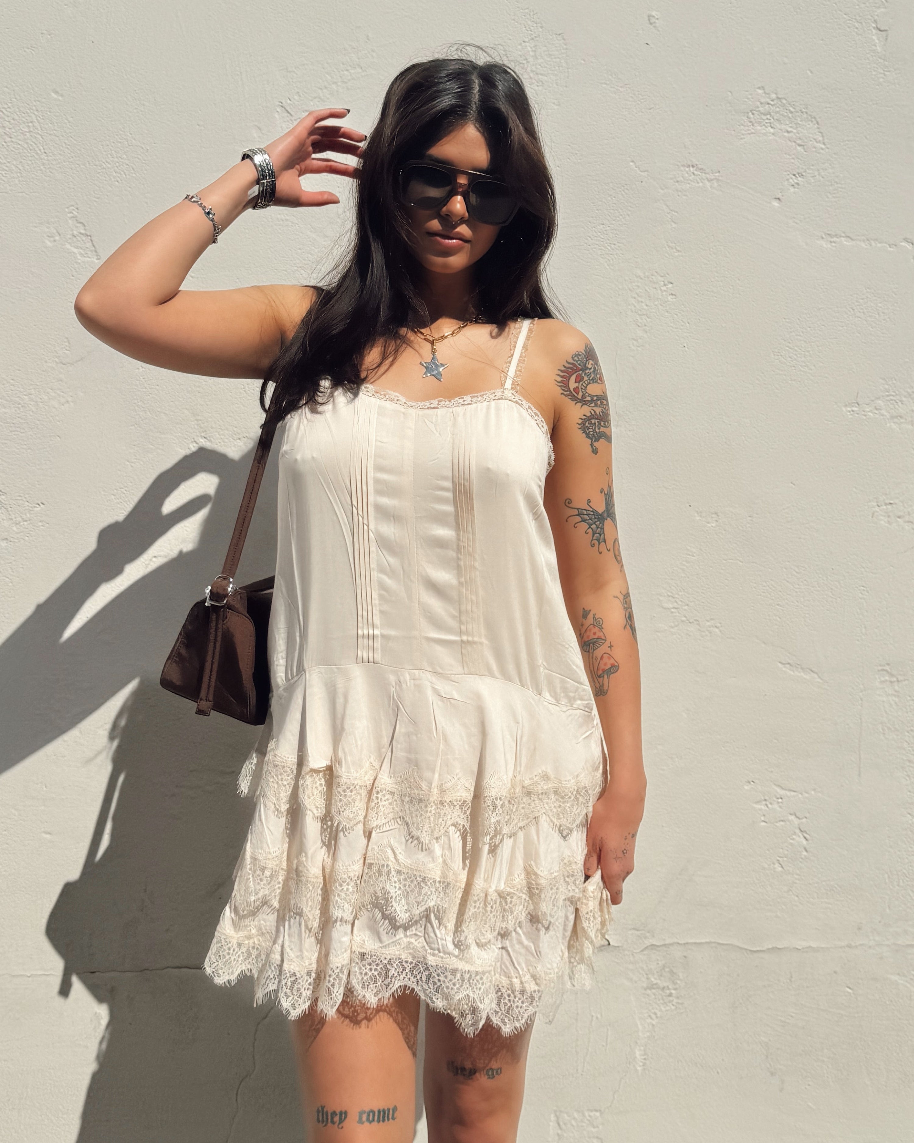 Lace Trim Slip Dress