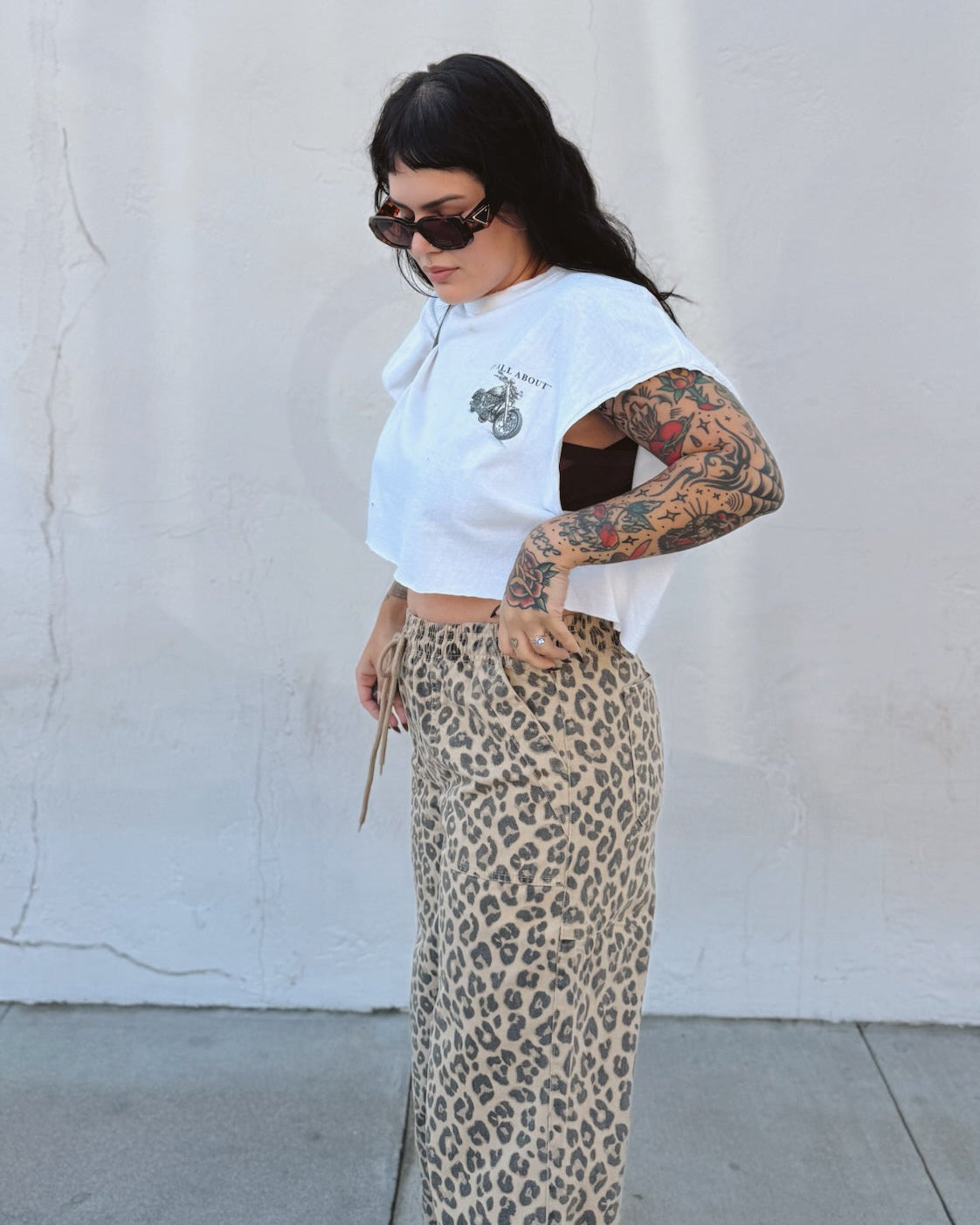 Leopard Barrel Pants