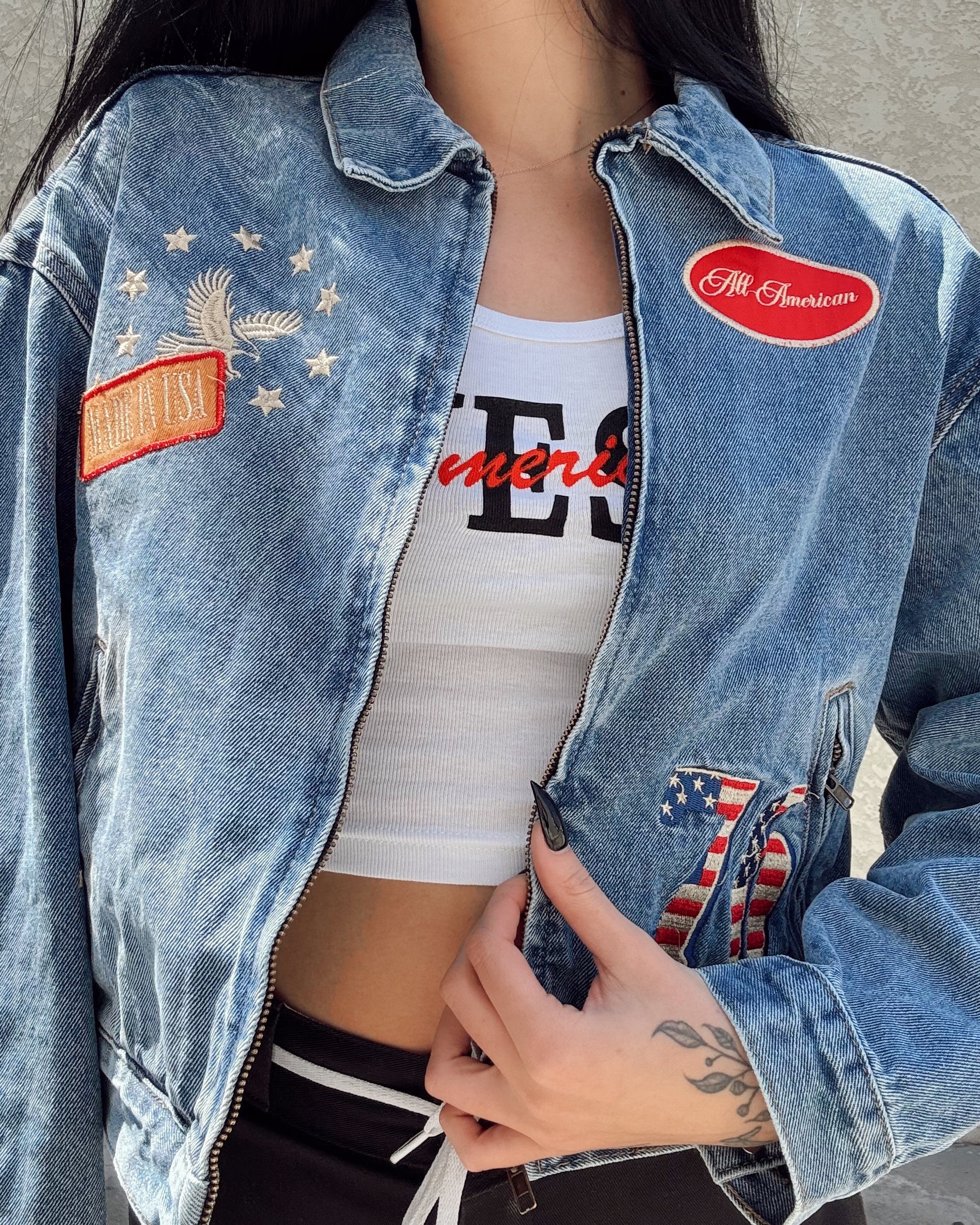 Americana Patched Denim Jacket