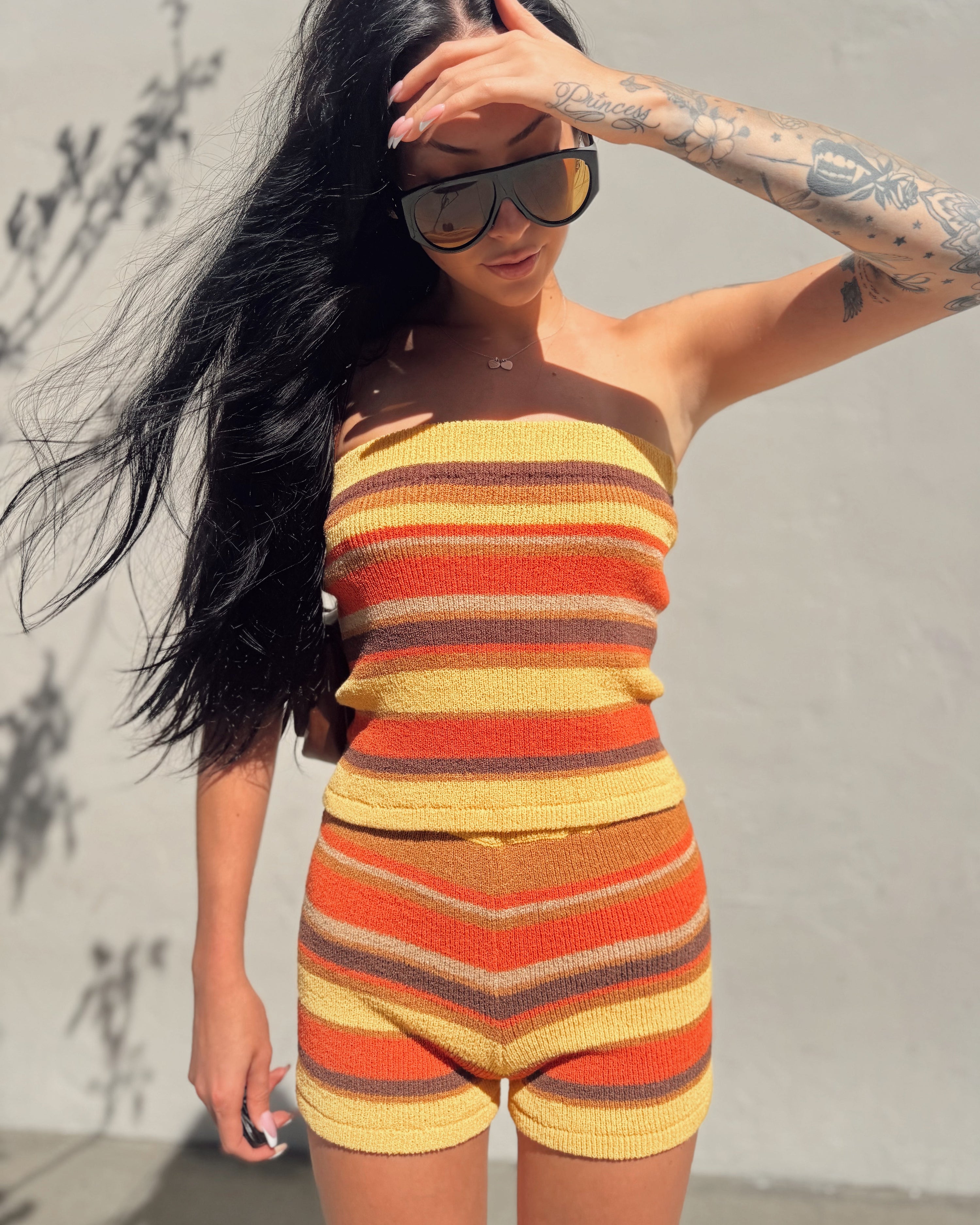 Summer Stripe Knit Set