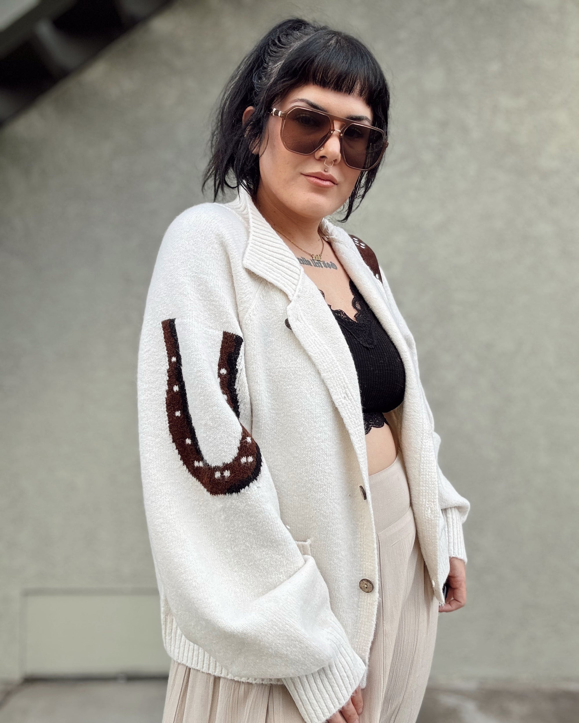 Lucky Horseshoe Cardigan