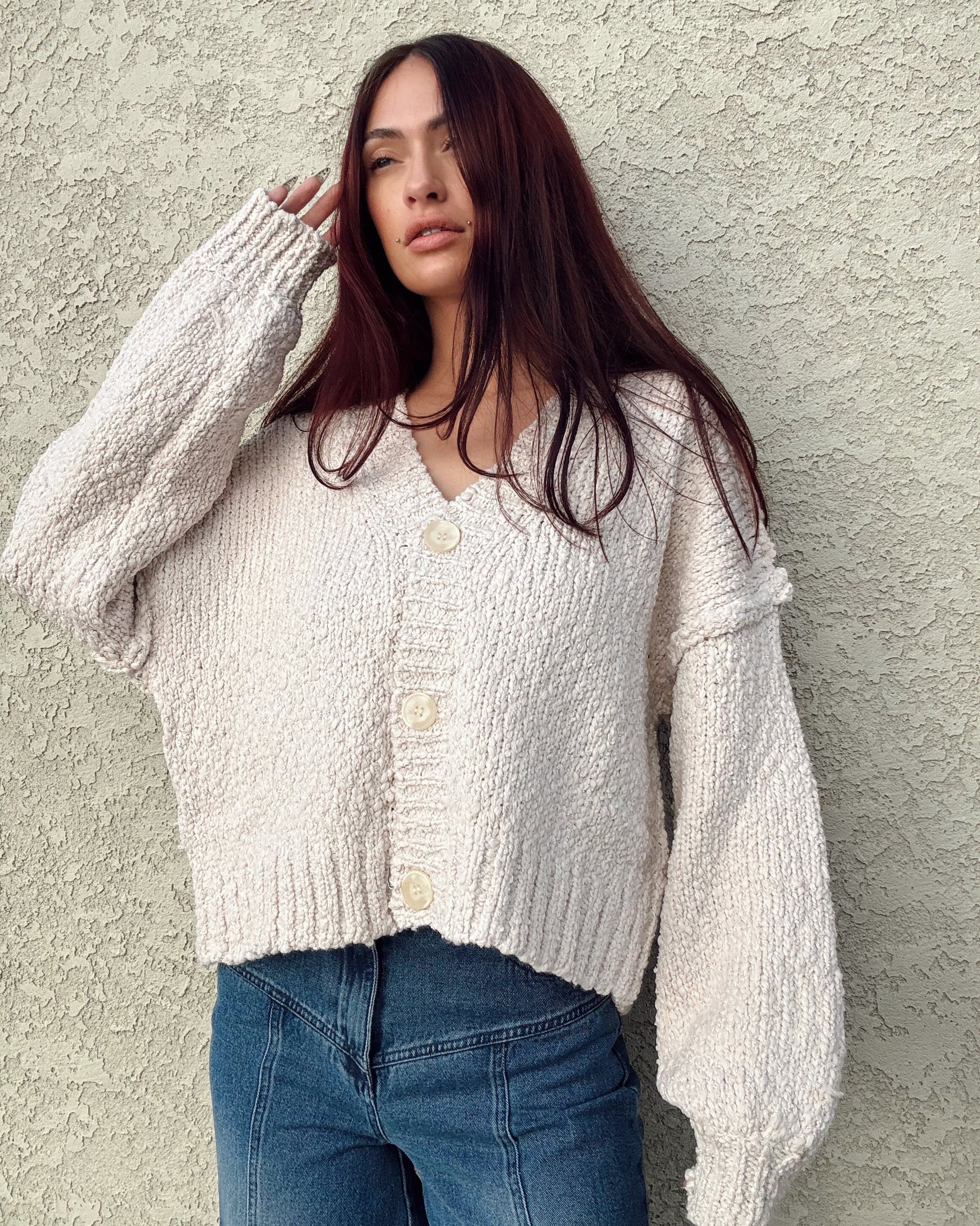 Popcorn Knit Cardigan