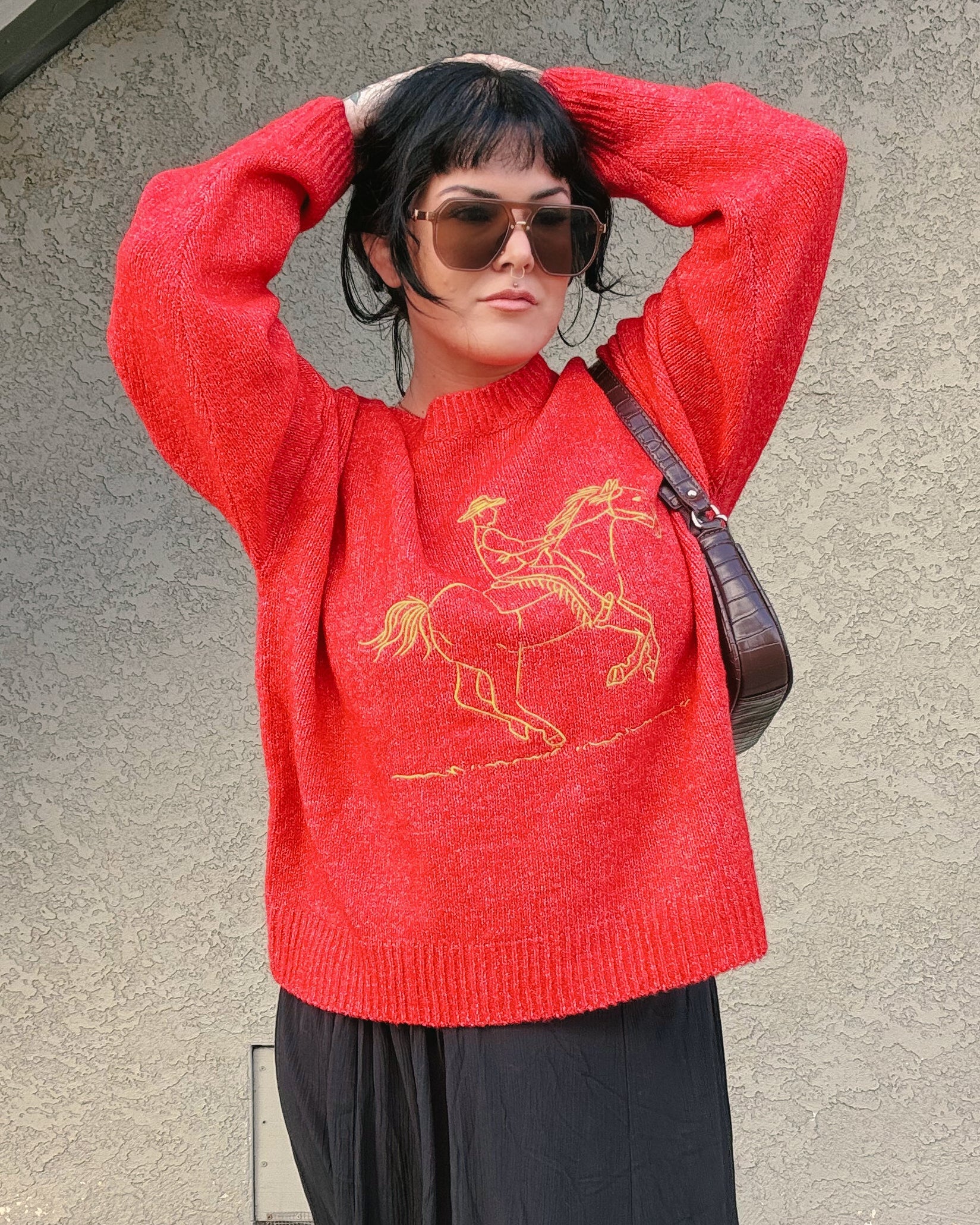 Cowboy Sweater - Red