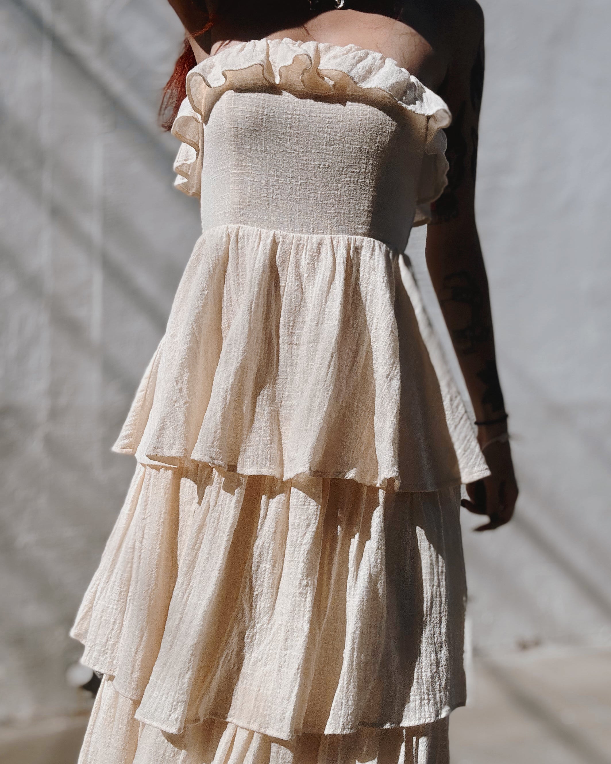 Ruffle Tiered Midi Dress