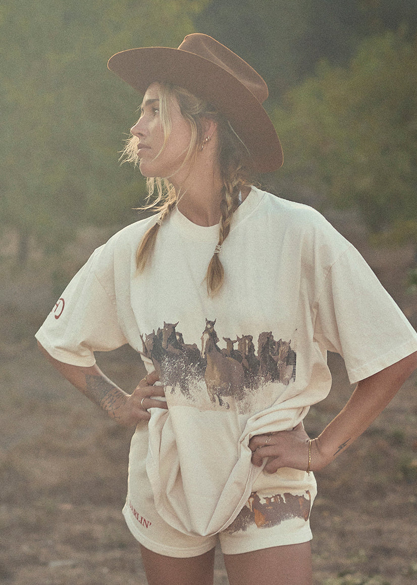Wild Horse Short Sleeve - Creme