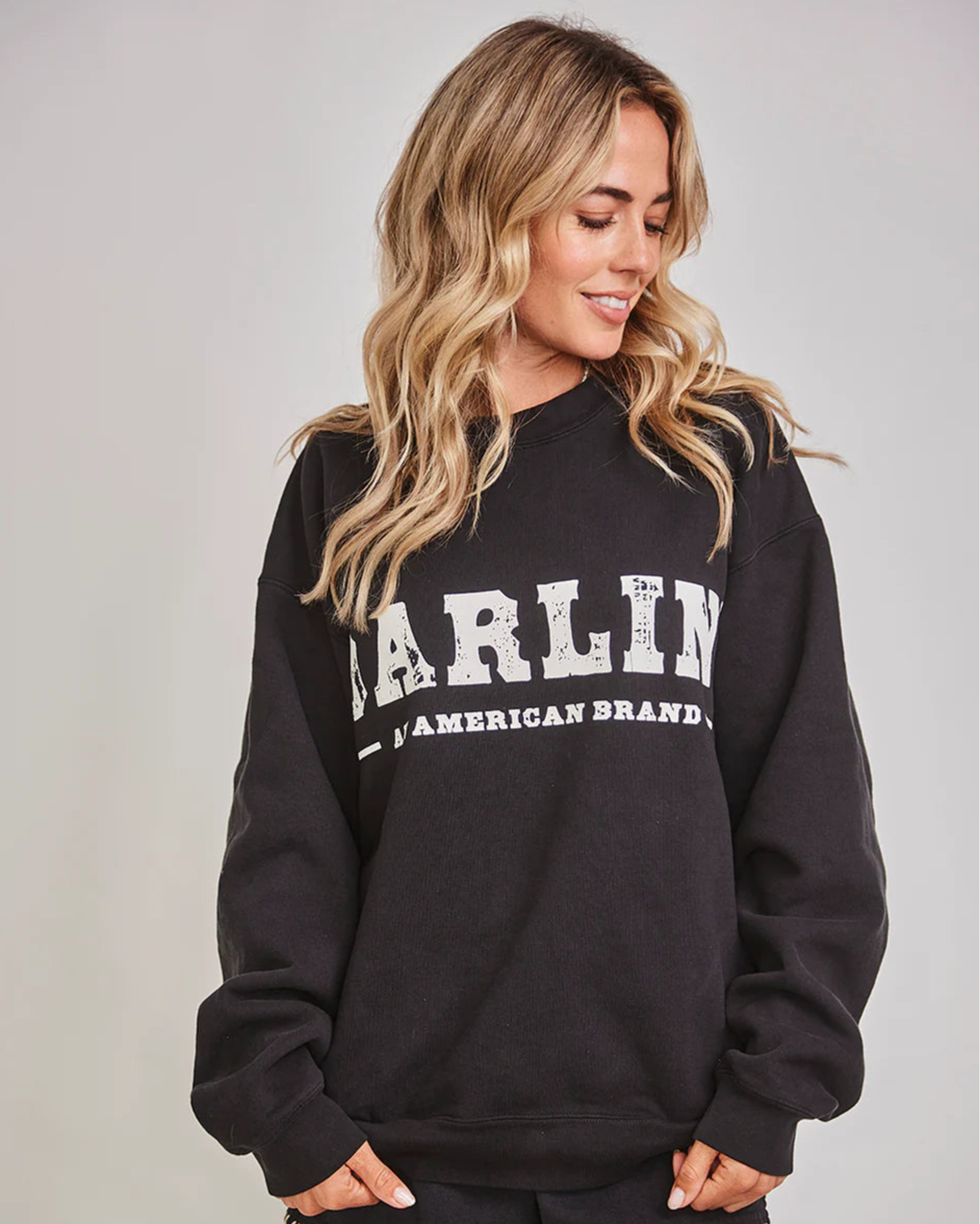 Darlin' American Brand Crewneck - Black